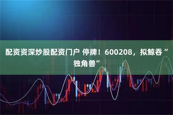 配资资深炒股配资门户 停牌！600208，拟鲸吞“独角兽”